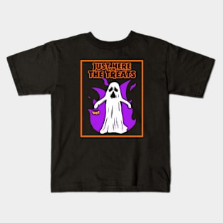 Just Here For The Treats Kids T-Shirt